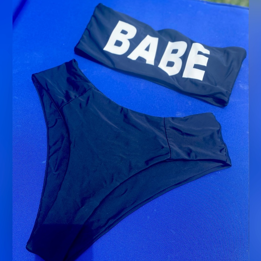 “BABE” Black Bikini Set! Medium